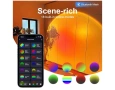 GY Bluetooth Mesh прожекционна лампа Sunset с музикална синхронизация, 360° промяна на цвета, снимка 6