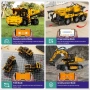 Комплект 5 в 1 STEM строителни играчки, багер, кран, камион, булдозер, снимка 5