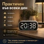 Настолен електронен часовник с термометър аларма календар постоянно светещ на ток за офис дома, снимка 3
