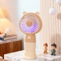 6628 Мини вентилатор със стойка за телефон и LED светлина, снимка 6