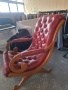 chesterfield честърфийлд кожено релакс кресл стол фотьойл, снимка 3