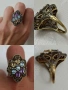 УНИКАТ-ЗЛАТЕН ДАМСКИ ПРЪСТЕН-ДИАМАНТИ ,ЦИТРИН АКВАМАРИН И ДР., снимка 1