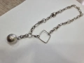 Дамски сребърен синджир, снимка 1