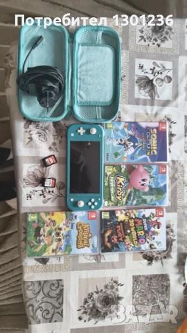 Nintendo Switch LITE + 128 gb Micro SD карта и 6 игри