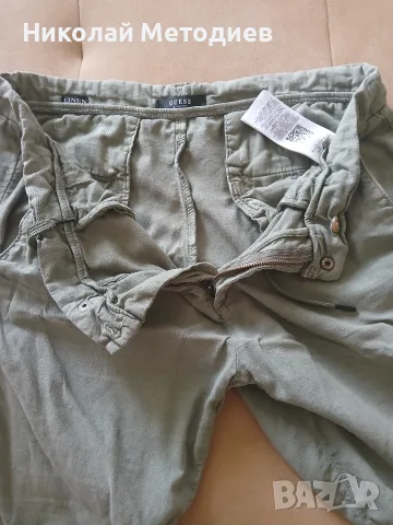 Оригинални ленени панталони Guess 32 номер забележка на 3 снимка , снимка 4 - Къси панталони - 55416440