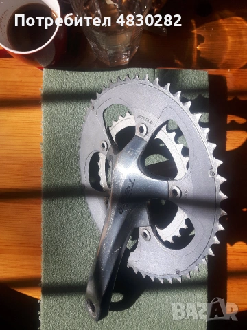 Shimano Тiagra 4600 / 170мм  Само десния курбел със плочите като на снимката, нямам ляв 170мм, снимка 18 - Части за велосипеди - 55072803