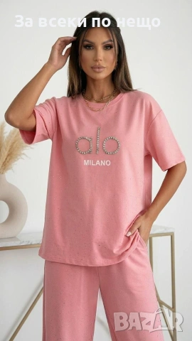 Alo Дамски Летен Комплект Тениска И Долнище👚🩳Дамски Къс Екип Ало - Различни Цветове Код A1471, снимка 2 - Спортни екипи - 55150844