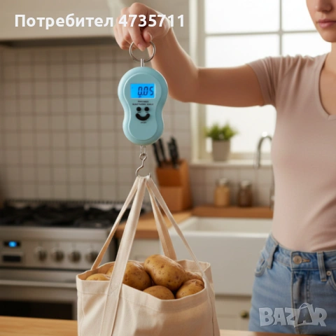 Преносим електронен кантар, до 50 кг, ръчен