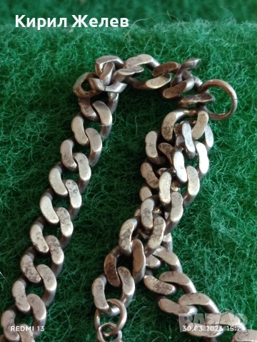 Сребърна гривна красива плетка майсторска ръчна изработка 52890, снимка 4 - Гривни - 54027729