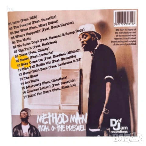 Methodman - Tical 0: The prequel /аудио диск/ CD-R, снимка 2 - CD дискове - 47009741