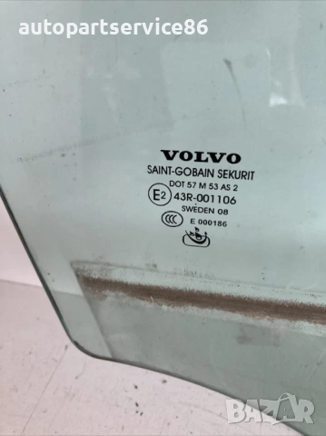 Предно дясно стъкло за врата за седан за Volvo S40 2.0 TDI (2009) , снимка 2 - Части - 54112592