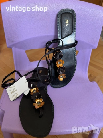 Ефектни дамски сандали Zara, размер 39( нови, с етикет)