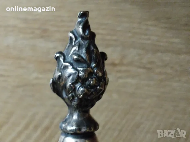 Старинен бронзов свещеник , снимка 3 - Антикварни и старинни предмети - 55696205