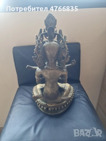 Голяма бронзова статуетка , снимка 3 - Антикварни и старинни предмети - 53974100