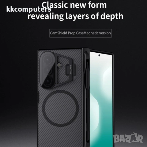 NILLKIN CamShield Prop за Samsung Galaxy Z Fold7 5G Магнитен PC Калъф със Стилус, Стойка, Защита на , снимка 6 - Калъфи, кейсове - 55174730