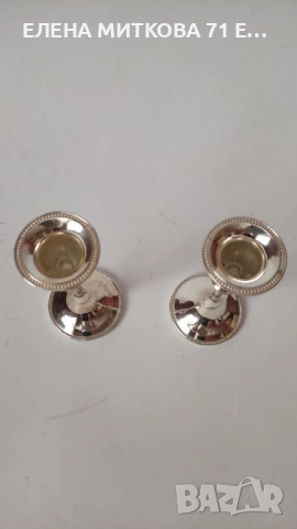 Двойка елегантни посребрени свещници, снимка 5 - Декорация за дома - 53396848