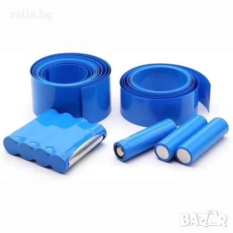 PVC термосвиваем шлаух Cellpack син за батерии 18650 – 120/160/200 мм продажба на линеен метър 10474, снимка 7 - Друга електроника - 54703836