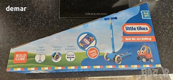 BOLDCUBE Тротинетка с 3 колела за деца 2-6 години с LED мигащи колела, снимка 10 - Детски велосипеди, триколки и коли - 54037702