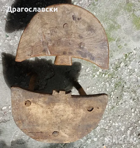 Трикраки стари столчета и маси, стол, маса паралия, синия, снимка 2 - Други - 55433914