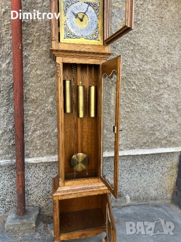 Паркетен механичен часовник Grandfather Clock – Urgos Германия, 3 тежести, снимка 8 - Антикварни и старинни предмети - 54406234