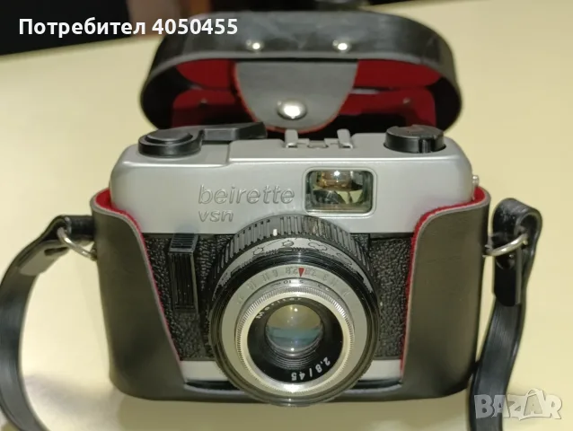 Винтидж фотоапарат Beirette VSN с обектив Meritar 2.8/45 + калъф, снимка 4 - Антикварни и старинни предмети - 55475819