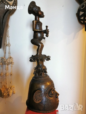 Автентична Африканска статуетка от Дахомей, снимка 5 - Антикварни и старинни предмети - 54312684