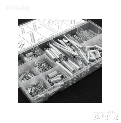 ANIMABG Комплект от натягащи и натискови пружини, 200 броя, 20 размера, снимка 2 - Други инструменти - 54613273