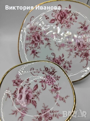 Комплект плато и 6 десертни чинии, снимка 5 - Антикварни и старинни предмети - 54195912