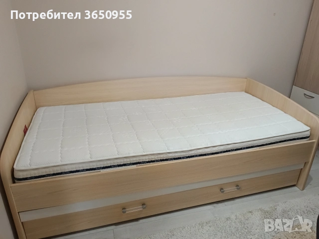 Легло 90/200 с Мемори матрак, снимка 3 - Мебели за детската стая - 55182983