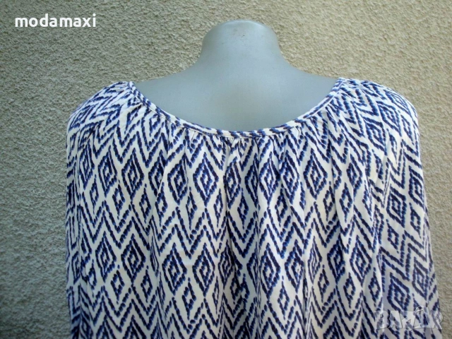 4XL Нова туника Avella  в синьо и бяло , снимка 5 - Туники - 55054295