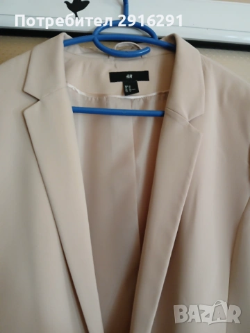 Ново сако от полиестер,цвят - светъл пепел от рози
