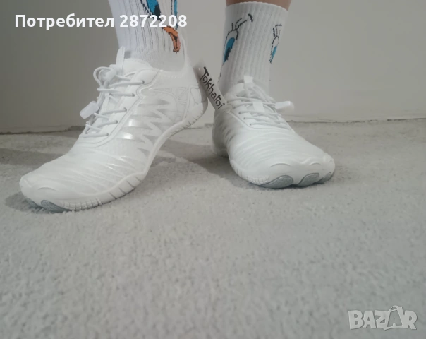 Дамски боси обувки бели, снимка 6 - Кецове - 54452837