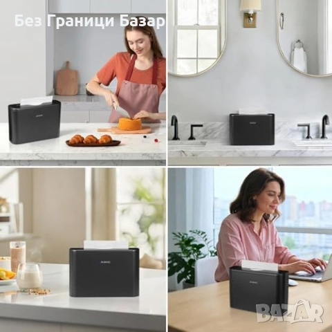 Нов Диспенсър за хартиени кърпи салфетки Z Fold 200+ листа Плотен черен, снимка 7 - Други стоки за дома - 54202868