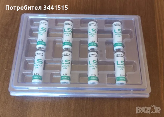 8 бр. Saft LS14500 AA 3.6V 2600mAh Литиеви батерии Li-SOCl₂, снимка 3 - Батерии, зарядни - 55456212