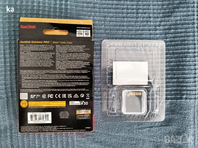 Карта памет Sandisk Extreme PRO SDXC 128GB, снимка 2 - Карти памет - 54729790