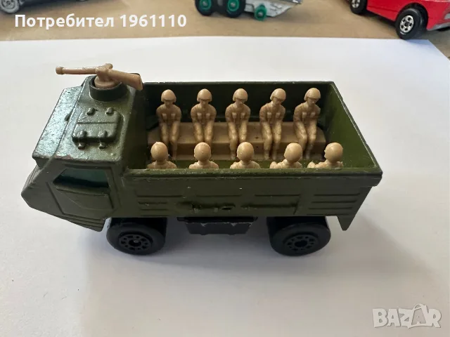 1976 Винтидж военен транспортьор Matchbox Superfast #54 Lesney, военна играчка., снимка 2 - Колекции - 55424911