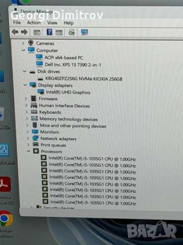 Dell XPS 7390 2 in 1 отличен i5-1035G1/8RAM/256NVMe/Full HD Touchscreen, снимка 5 - Лаптопи за работа - 54982581
