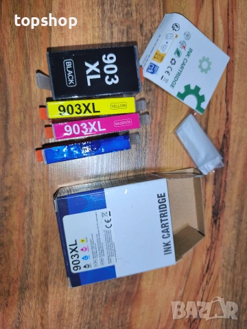 Чисто нов комплект касети за HP 903 XL (Черно и цветни) с чип, производител KOVA ASSOCIATES LTD