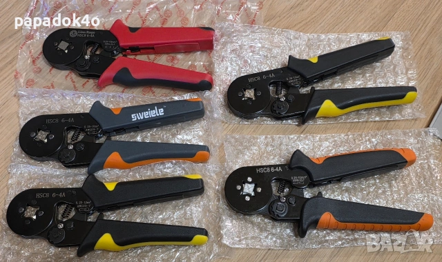 Клещи за кримпване на кабелни накрайници - Кримпващи клещи, снимка 7 - Клещи - 35323638