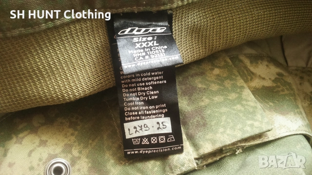 DYE TACTICAL CAMO Trouser размер XXXXL за лов панталон със много здрава брезентова материя - 2752, снимка 16 - Екипировка - 55123047