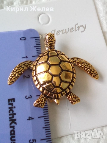 Бронзова фигурка на 🐢 костенурка 11271, снимка 3 - Колекции - 54177518