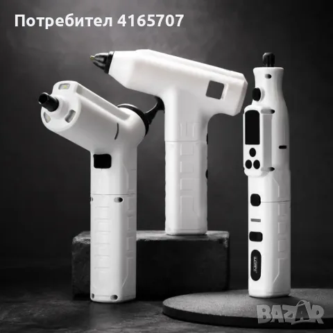 Комплект инструменти 3 в 1 – акумулаторна електрическа отвертка, мини шлайф/гравьор, пистолет за топ, снимка 4 - Куфари с инструменти - 55432207