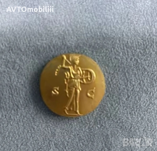 Позлатена древноримска монета 