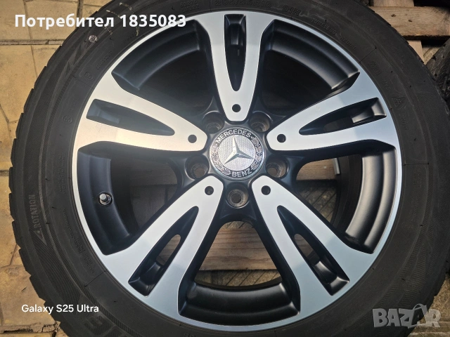 Лети джанти 16ки 5х112 Mercedes + зимни гуми 205/55/16 Bridgestone, снимка 5 - Гуми и джанти - 54856187