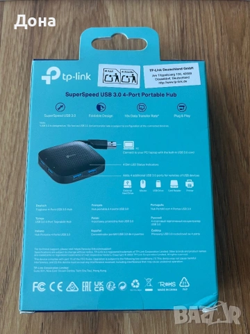 T-Link super speed 4-портов портативен хъб , снимка 2 - Друга електроника - 54885802