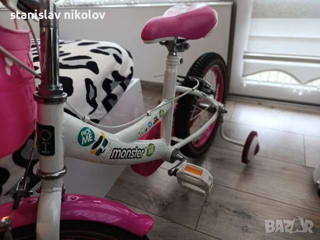 Детски Велосипед MONSTER РОЗОВ 12'' , снимка 10 - Велосипеди - 53959094