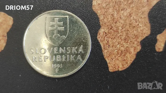 Монета Словакия - 1 бр. [1993], снимка 2 - Нумизматика и бонистика - 55623174