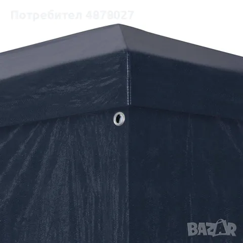 Градинска тъмносиня шатра 3x9 м - Водоустойчив павилион с 8 стени, прозорци и метална конструкция за, снимка 6 - Градински мебели, декорация  - 55536381