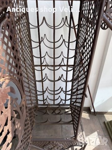 Метална поставка за вино №8066, снимка 4 - Антикварни и старинни предмети - 54042526