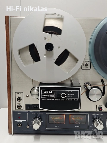 ретро стерео ролков магнетофон Hi-Fi AKAI 4000DS, снимка 3 - Ресийвъри, усилватели, смесителни пултове - 54560901